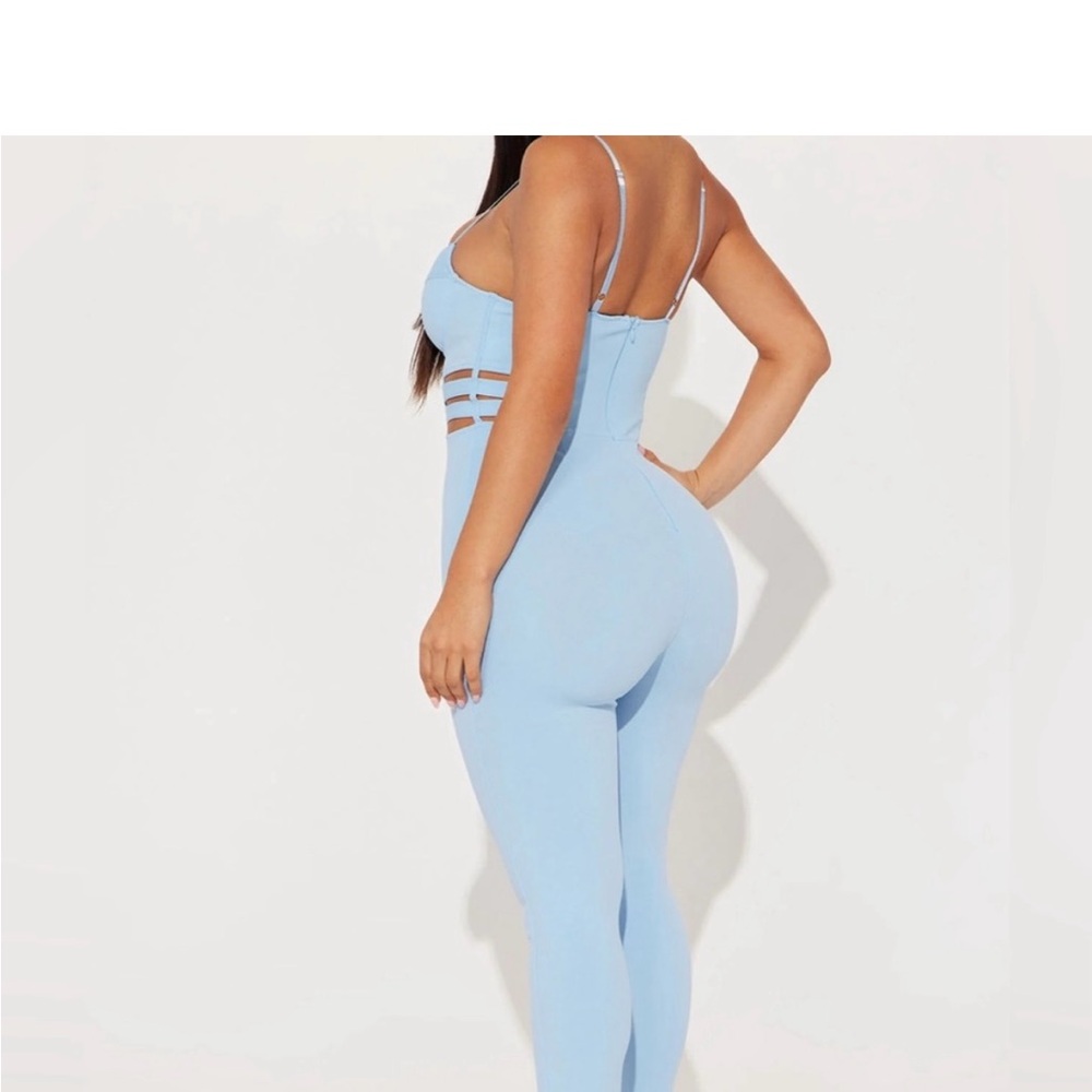 Haute Monde Sky Blue Jumpsuit